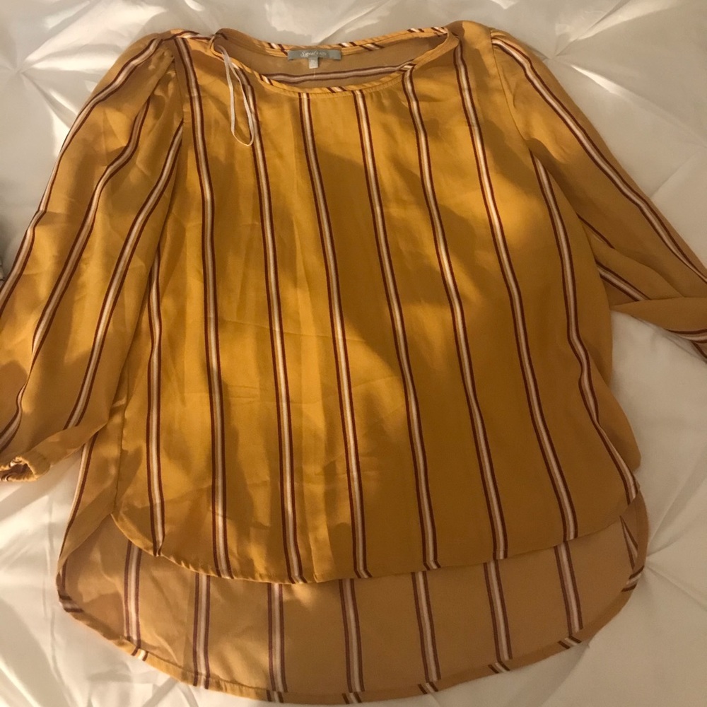 Yellow striped blouse